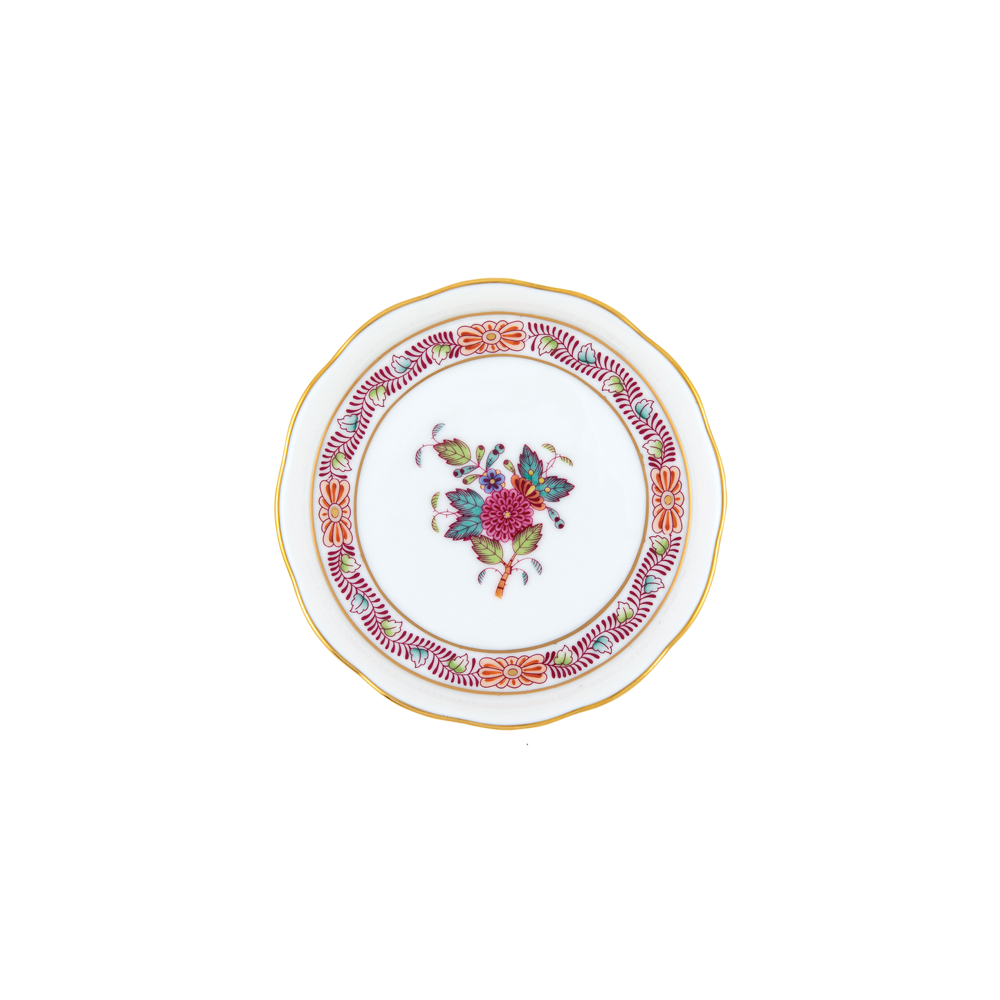 Herend Chinese Bouquet Multicolor Coaster | 4in