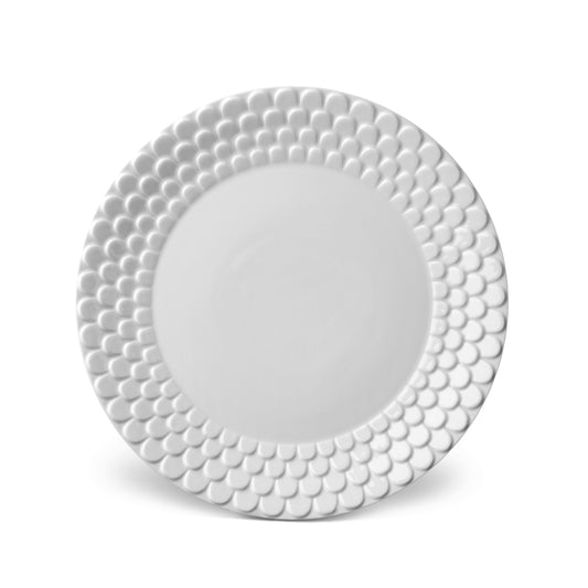 L'Objet Aegean Sculpted White Porcelain Dinner Plate | 10.5in