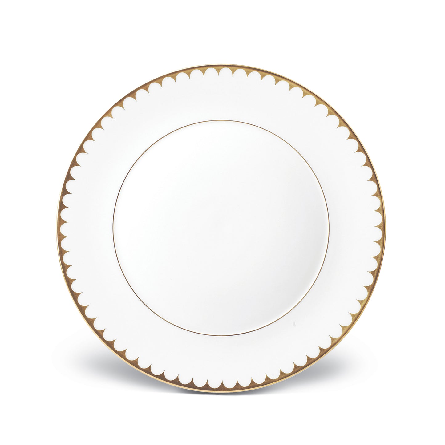 L'Objet Aegean Filet White 24k Gold Hand Painted Porcelain Dinner Plate | 10.5in