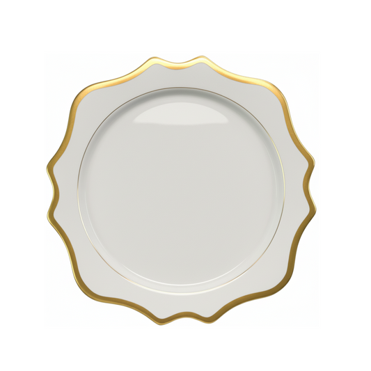 Anna Weatherley Antique White Gold Charger | 12in