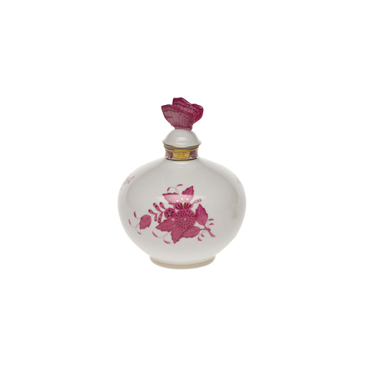Herend Chinese Bouquet Raspberry Perfume with Butterfly | 4x5in