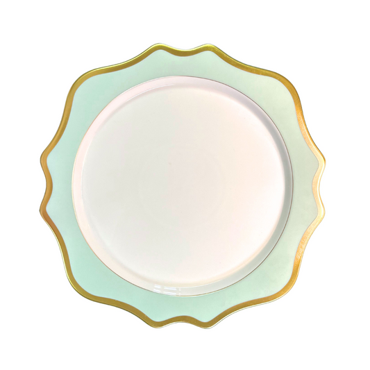 Anna Weatherley Anna's Palette Chargers | 12in Aqua Green