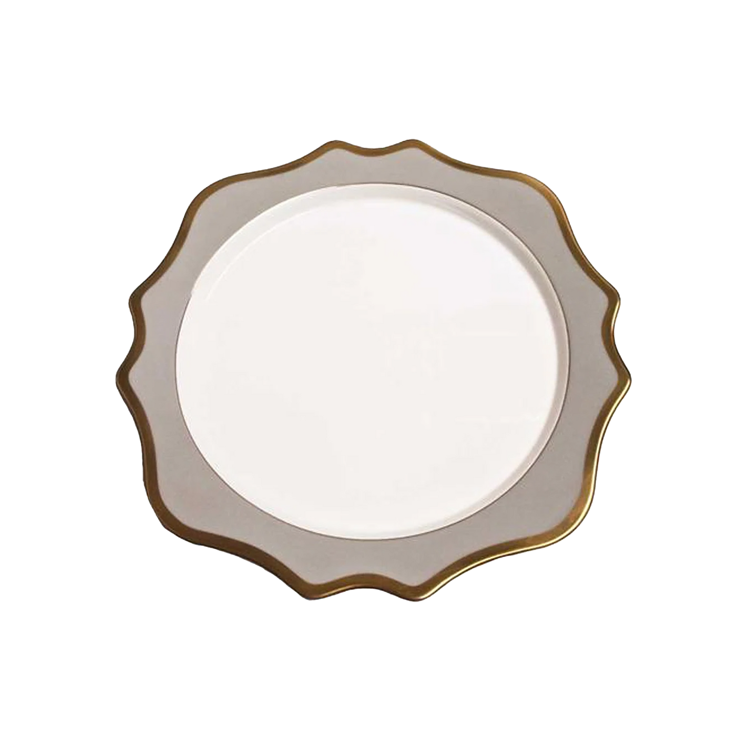 Anna Weatherley Anna's Palette Grey + Gold Charger | 12in