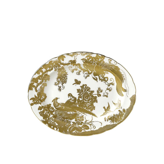 Royal Crown Derby Aves Gold Large Oval Dish | 16in