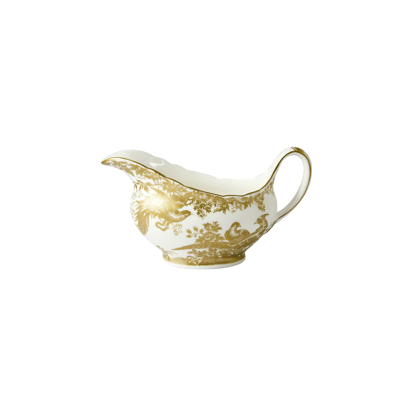 Royal Crown Derby Aves Gold Sauce Boat | 16oz