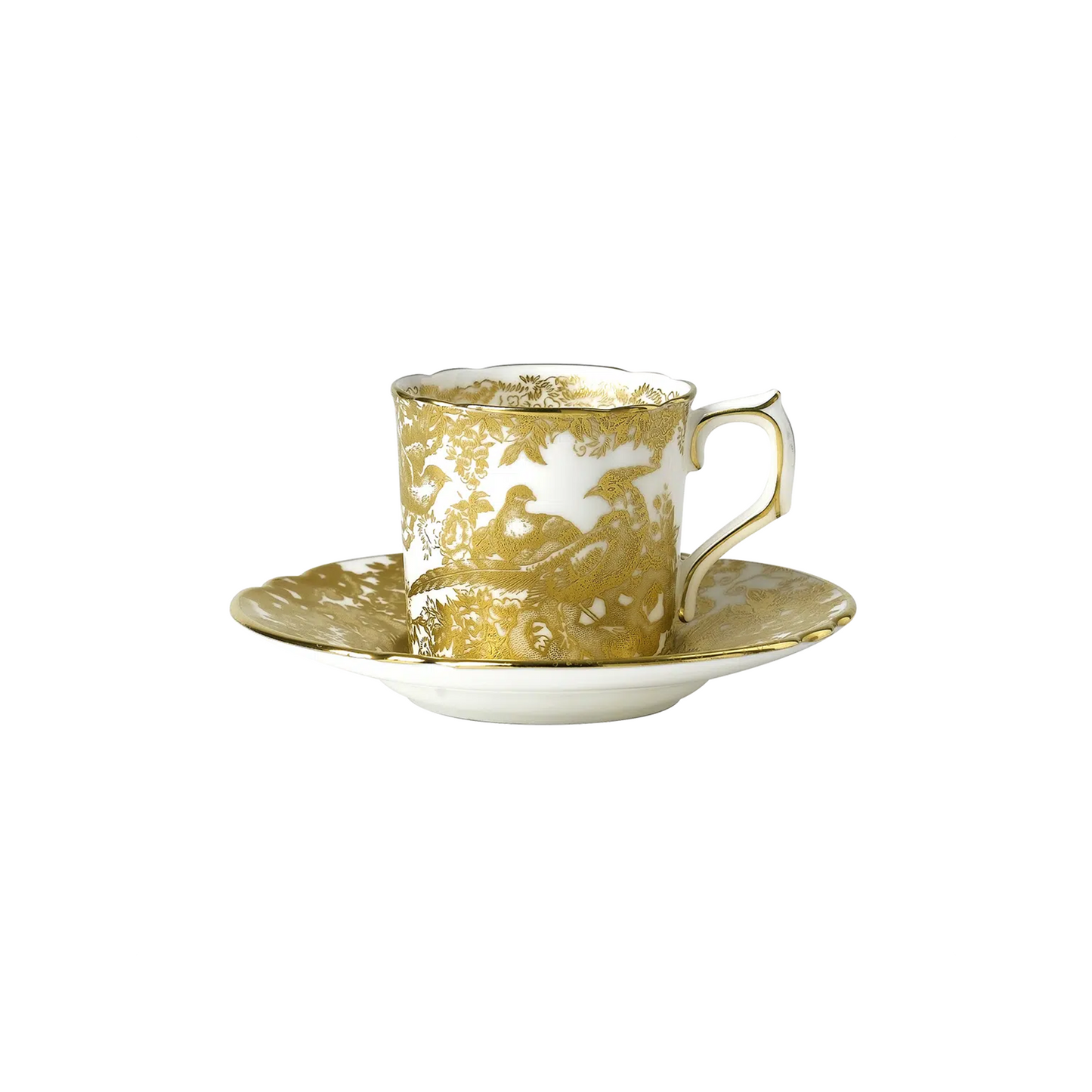 Royal Crown Derby Aves Gold Coffee Cup | 5oz