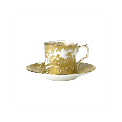 Royal Crown Derby Aves Gold Coffee Cup | 5oz