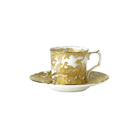 Royal Crown Derby Aves Gold Coffee Saucer | 5in