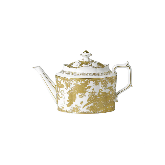 Royal Crown Derby Aves Gold Large Teapot | 58oz