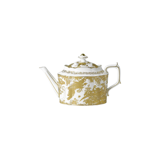 Royal Crown Derby Aves Gold Small Teapot | 17oz