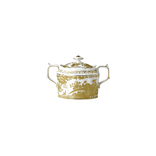 Royal Crown Derby Aves Gold Covered Sugar Bowl | 11oz