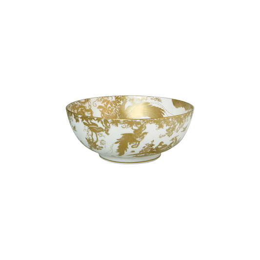 Royal Crown Derby Aves Gold Salad Bowl | 70.5oz