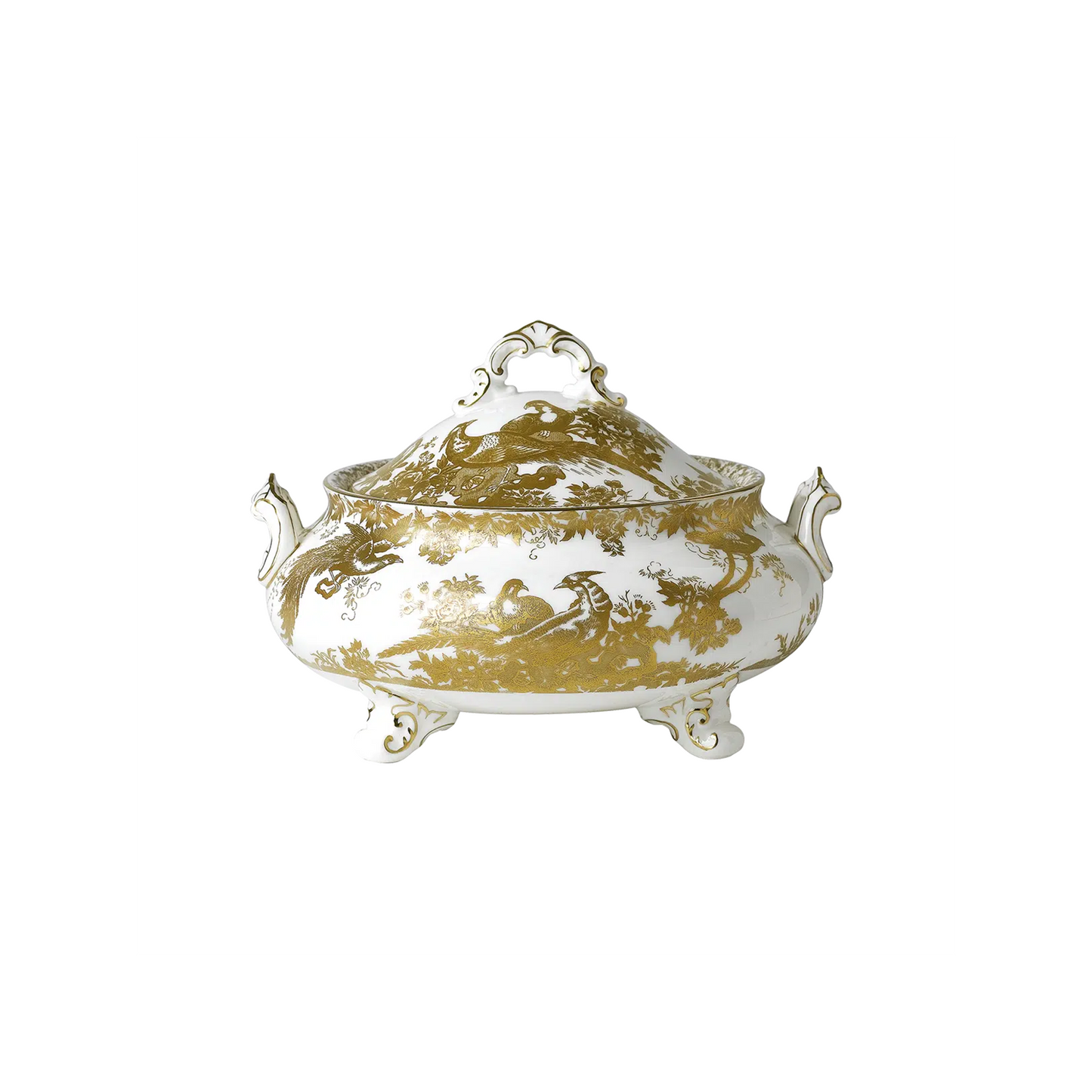Royal Crown Derby Aves Gold Covered Vegetable Dish | 60oz