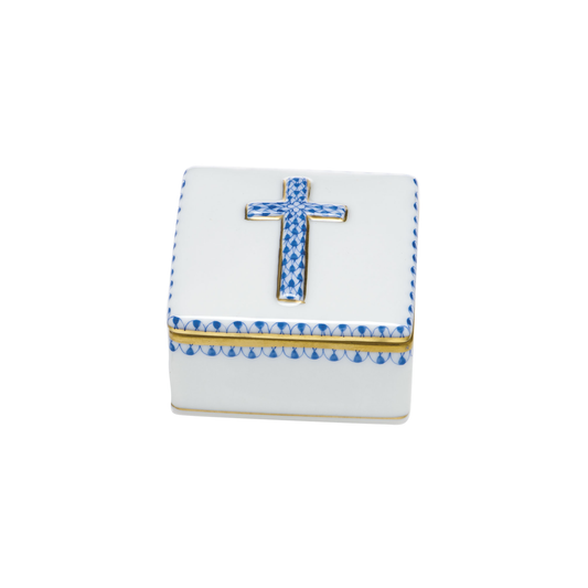 Herend Prayer Box | 2in Blue