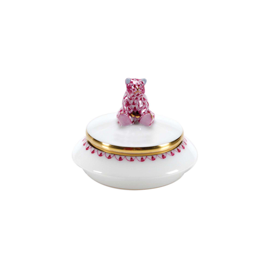 Herend First Curl Box | 2.5in Raspberry