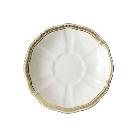 Royal Crown Derby Carlton Gold Cream Soup Saucer | 6in