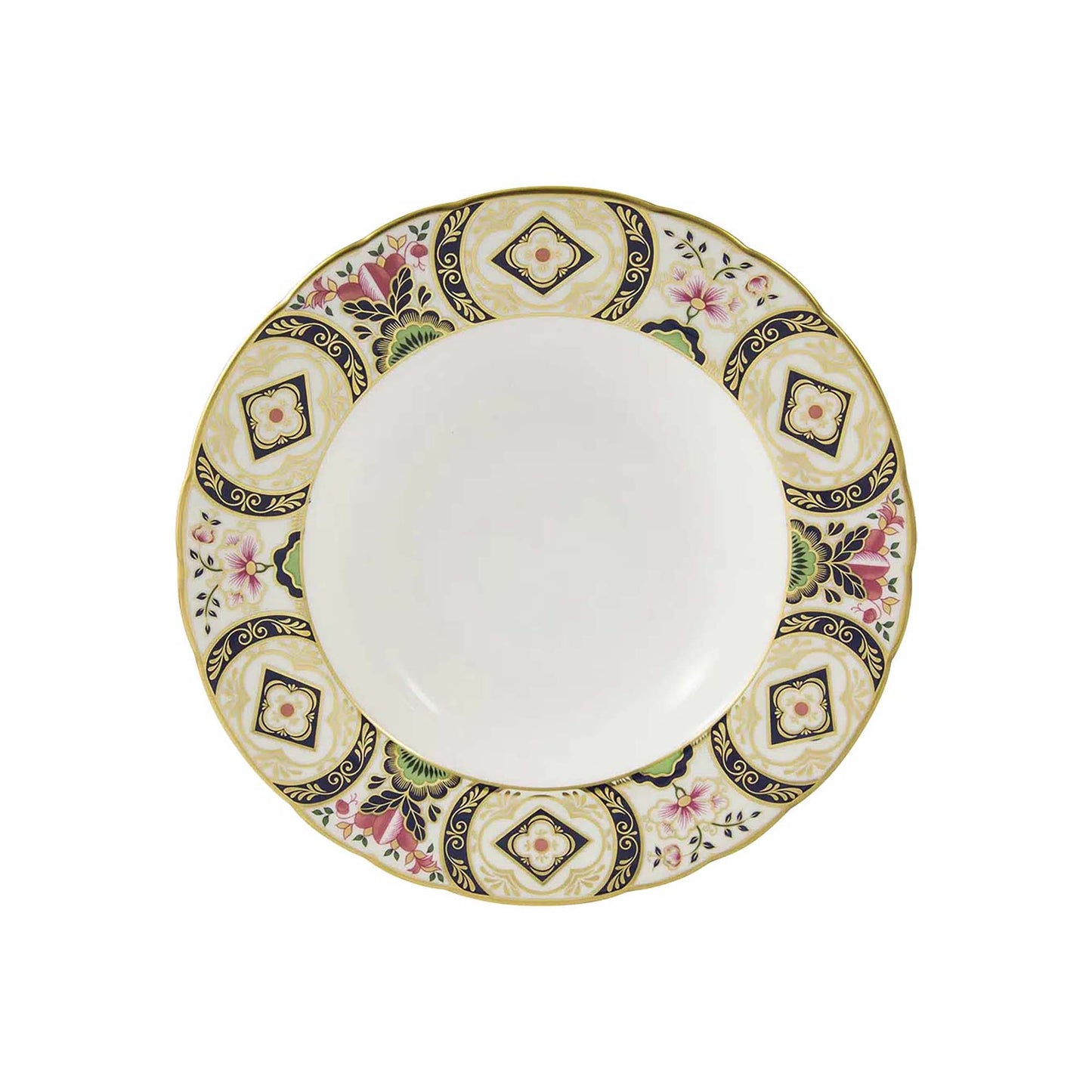 Royal Crown Derby Chelsea Garden Rim Soup Bowl | 8.25in