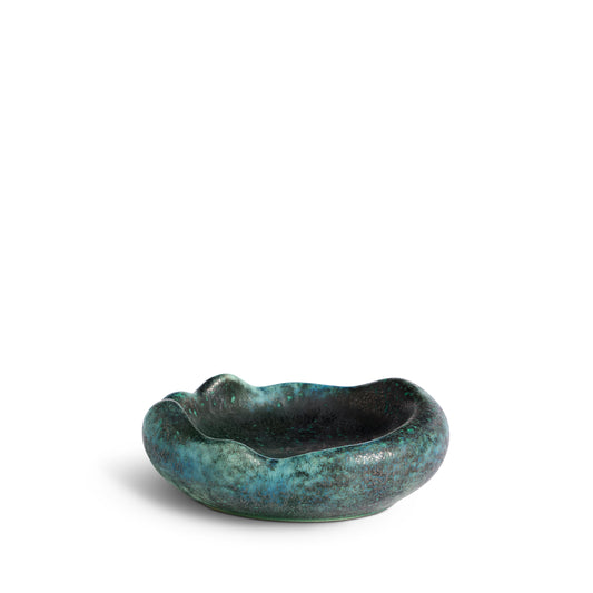 L'Objet Cenote Green Small Porcelain Coupe Bowl | 8.25x6.75x2.75in