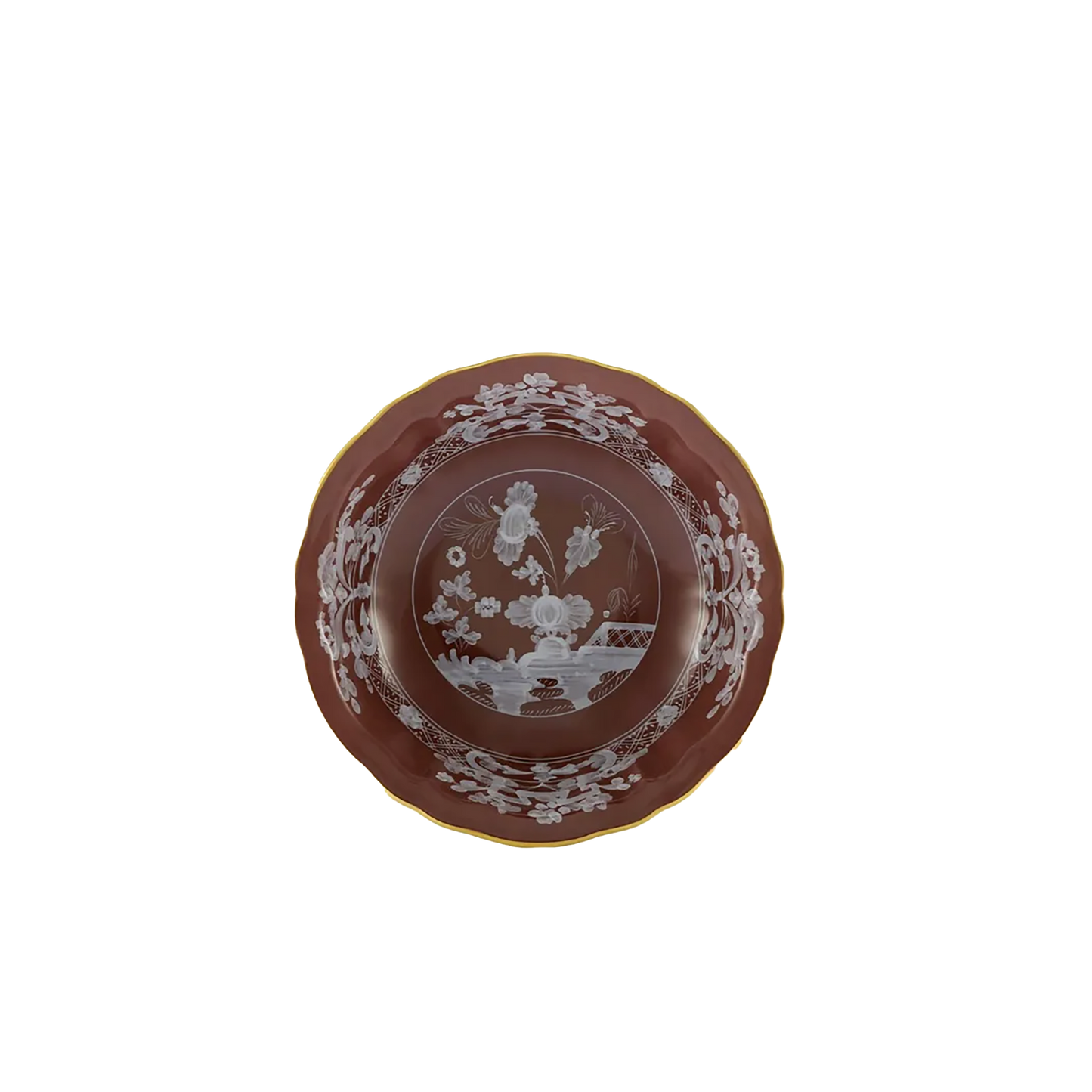 Ginori 1735 Oriente Italiano Castagna Fruit Saucer Bowl | 6in