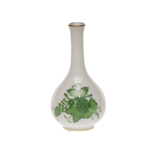 Herend Chinese Bouquet Green Bud Vase | 3.5in