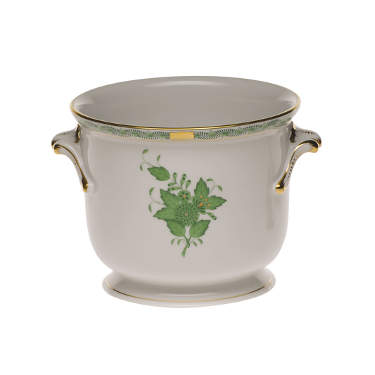Herend Chinese Bouquet Green Cachepot | 5.75x6.5in