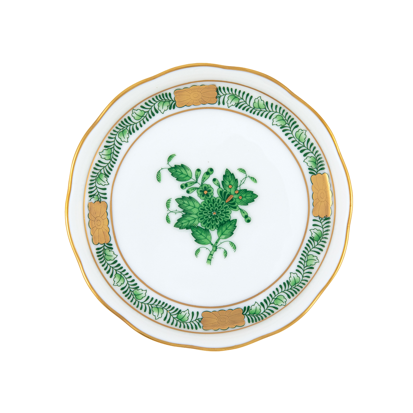 Herend Chinese Bouquet Green Coaster | 4in