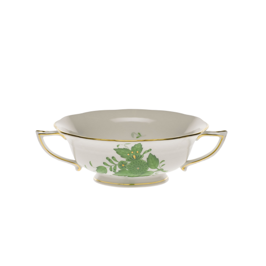 Herend Chinese Bouquet Green Cream Soup Cup | 8oz
