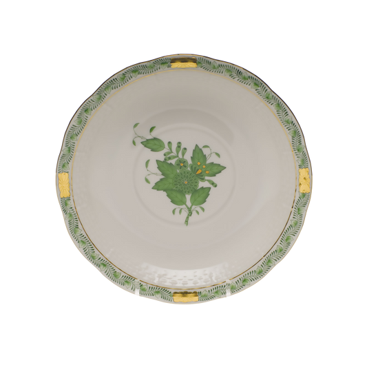Herend Chinese Bouquet Green Cream Soup Stand | 7.25in