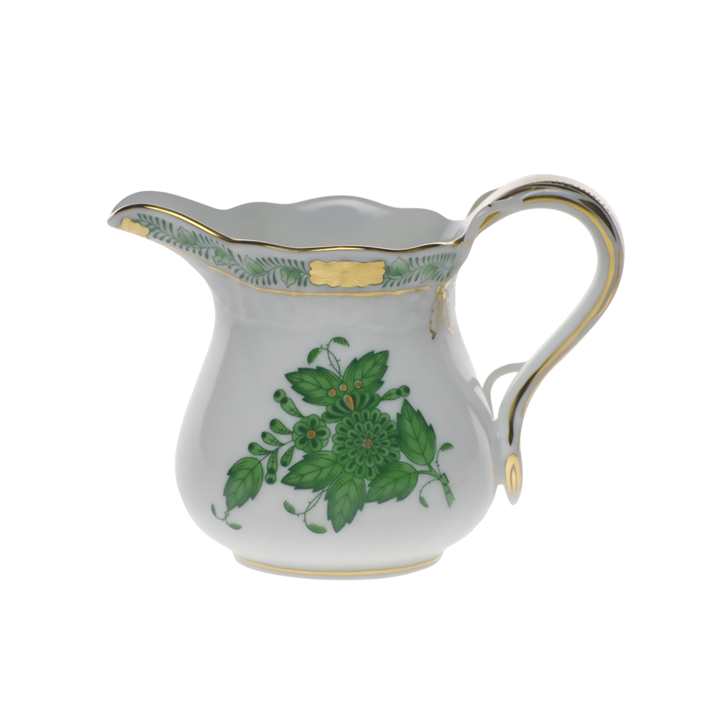 Herend Chinese Bouquet Green Creamer | 4oz