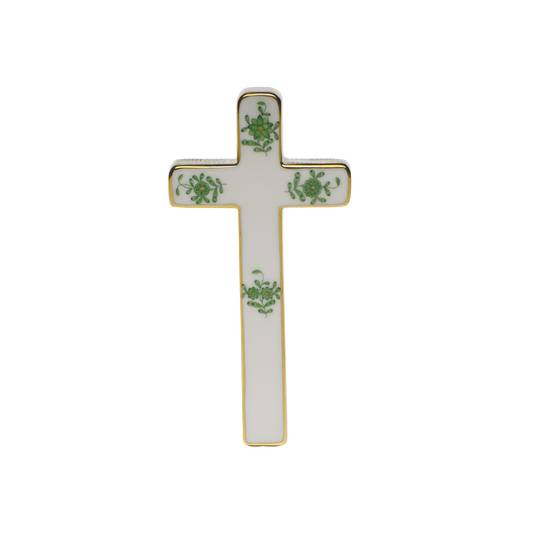 Herend Chinese Bouquet Green Cross | 4.75x2.25in