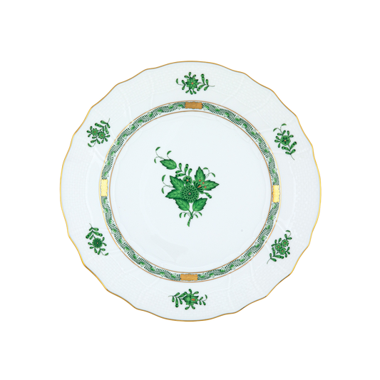 Herend Chinese Bouquet Green Dinner Plate | 10.5in
