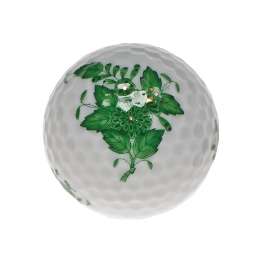 Herend Chinese Bouquet Green Golf Ball | 1.75in