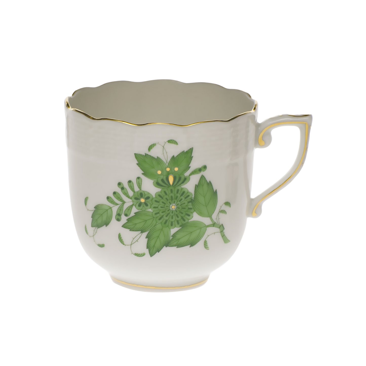 Herend Chinese Bouquet Green Mocha Cup | 4oz