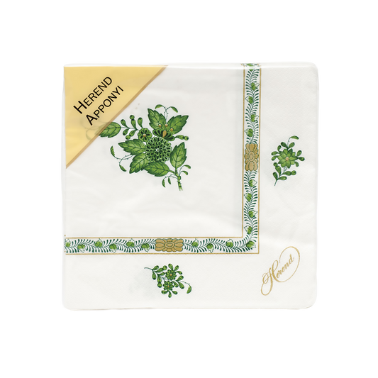 Herend Chinese Bouquet Green Napkin | Multicolor Package of 20