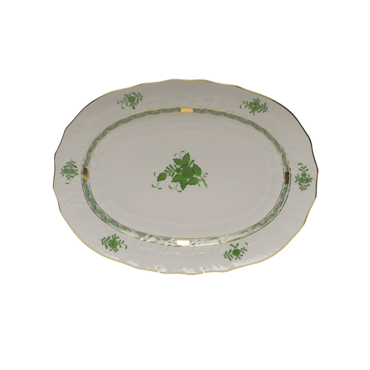 Herend Chinese Bouquet Green Platter | 15x11.5in