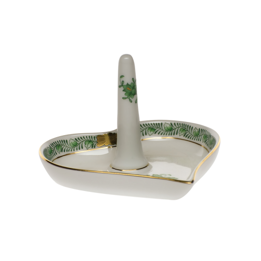 Herend Chinese Bouquet Green Ring  Holder | 4x2.5in