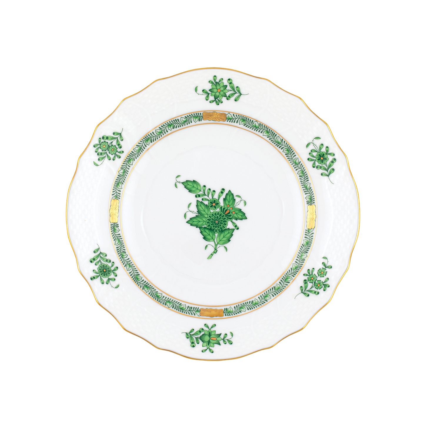 Herend Chinese Bouquet Green Salad Plate | 7.5in