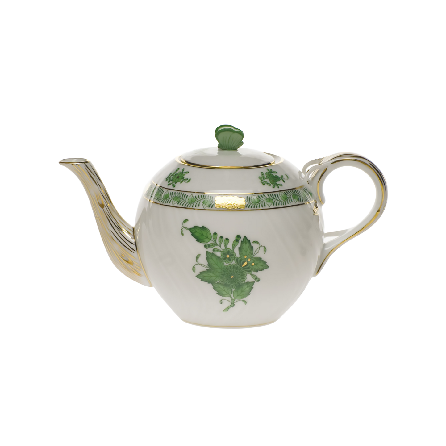 Herend Chinese Bouquet Green Tea Pot with Butterfly | 12oz