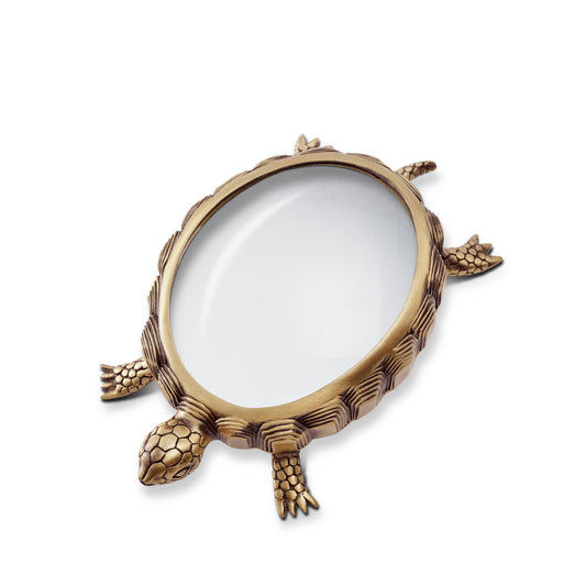 L'Objet Turtle Handcrafted Brass Magnifying Glass | 5x3x1in