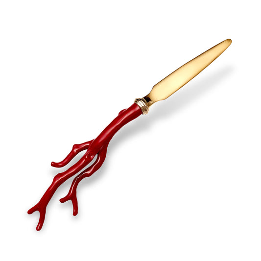 L'Objet Coral 24k Gold Plated Enamel Letter Opener | 9in