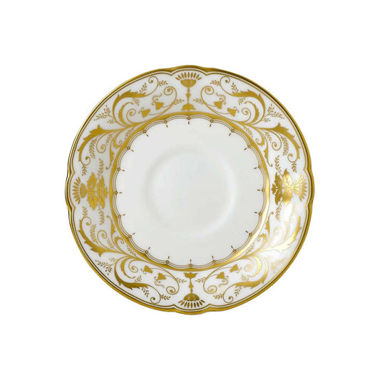 Royal Crown Derby Darley Abbey White Tea Saucer | 6in