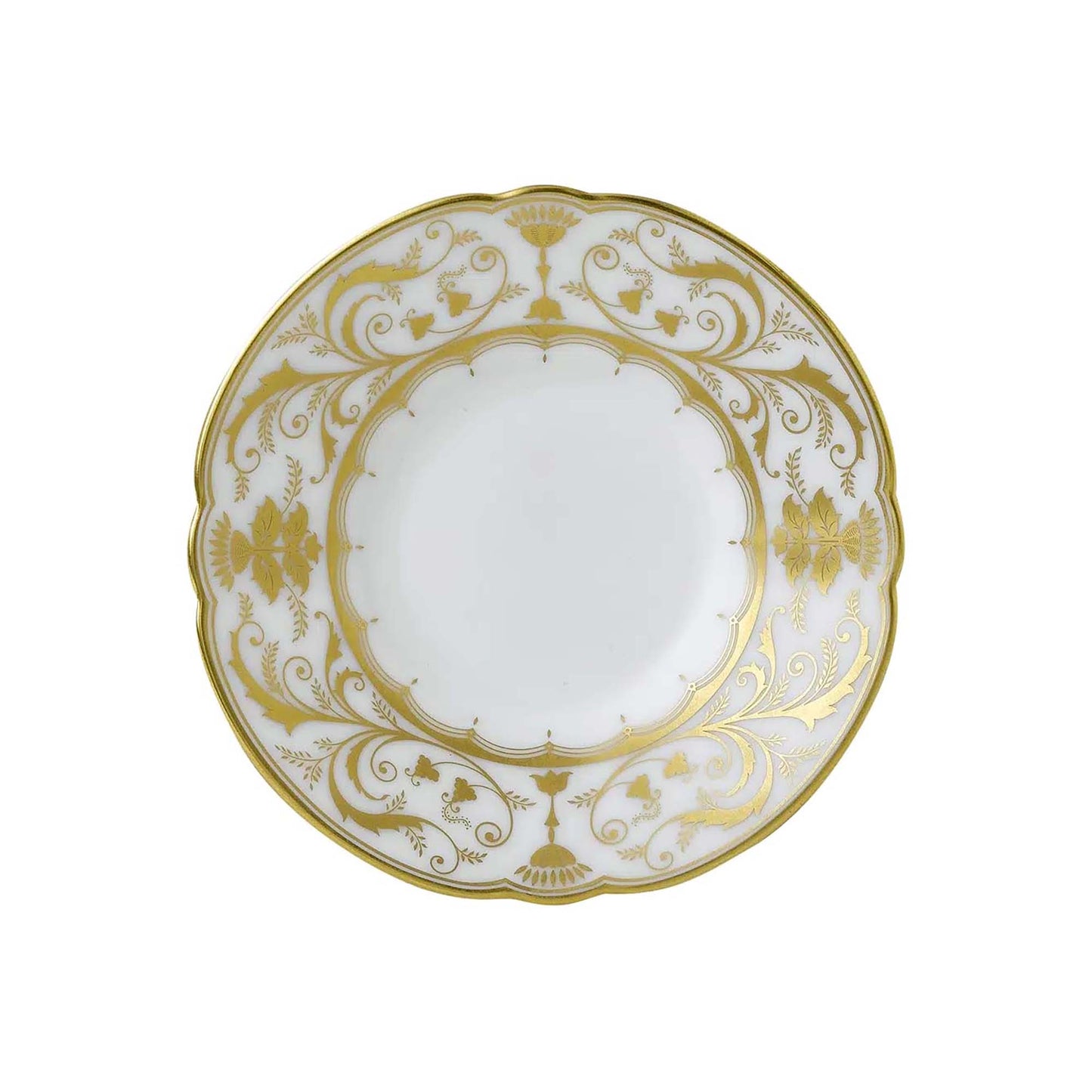 Royal Crown Derby Darley Abbey White Coffee Saucer | 5in