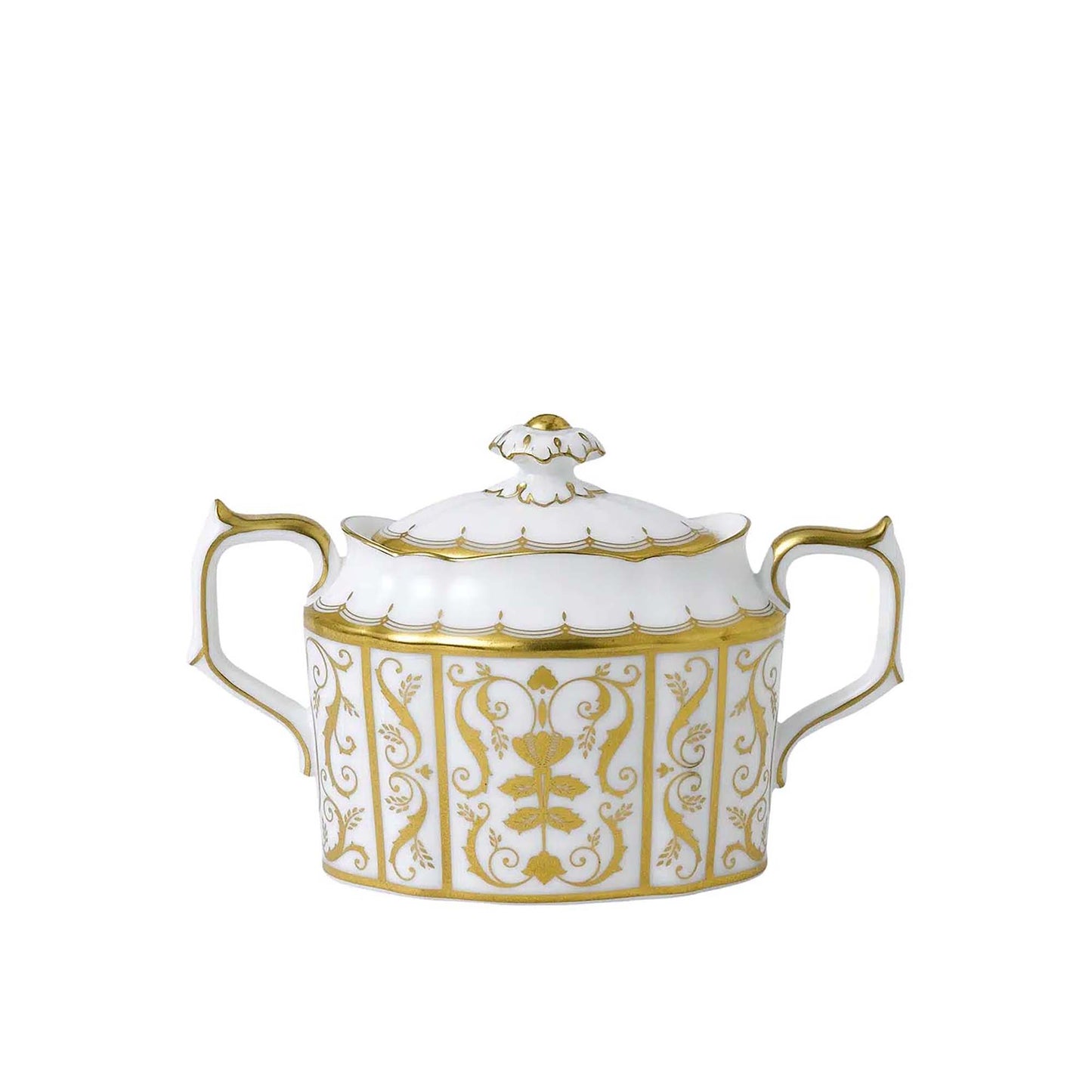 Royal Crown Derby Darley Abbey White Covered Sugar Bowl | 11oz