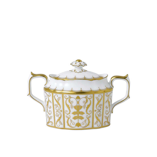 Royal Crown Derby Darley Abbey White Covered Sugar Bowl | 11oz