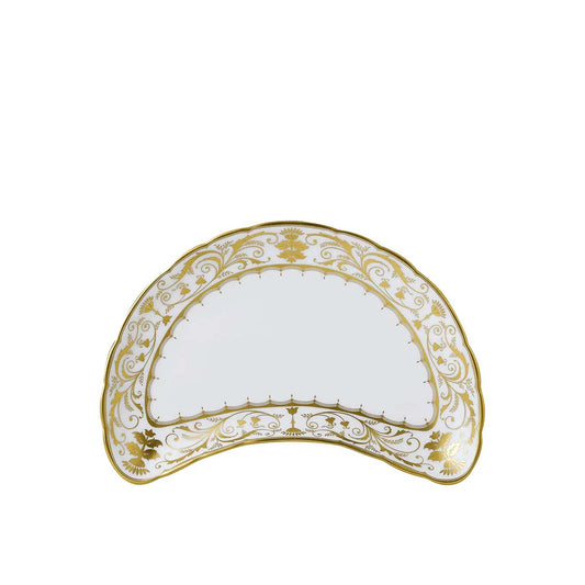Royal Crown Derby Darley Abbey White Crescent Salad Plate | 8.5in
