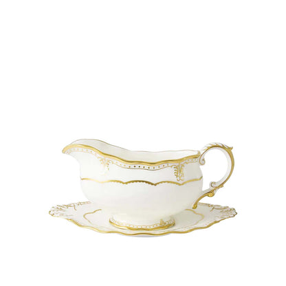 Royal Crown Derby Elizabeth Gold Sauce Boat | 17oz