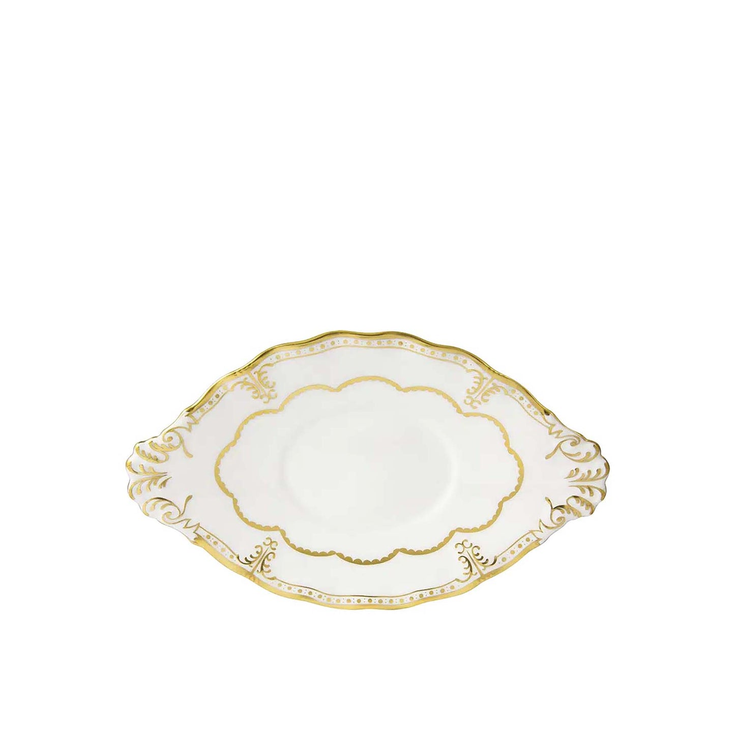 Royal Crown Derby Elizabeth Gold Sauce Boat Stand | 9in