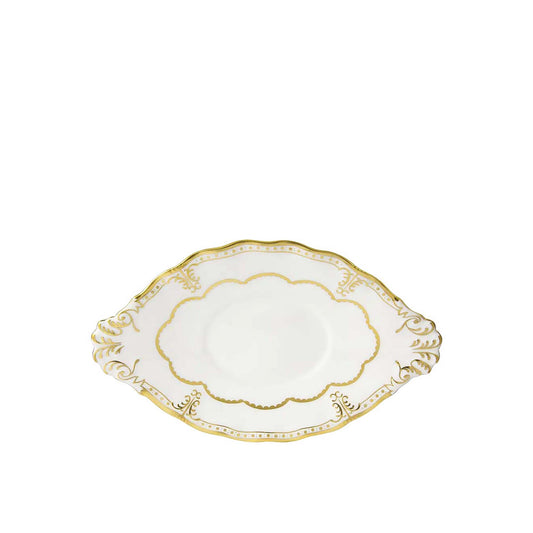 Royal Crown Derby Elizabeth Gold Sauce Boat Stand | 9in