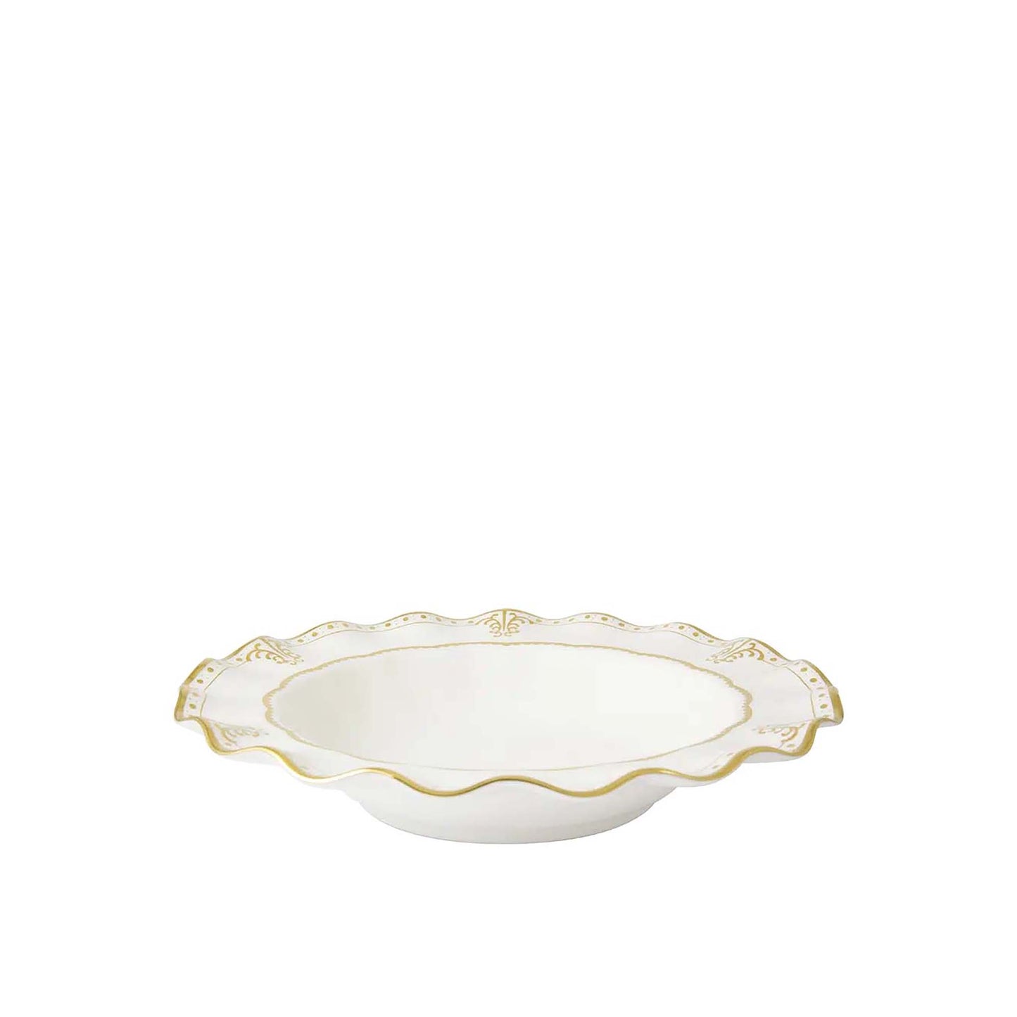 Royal Crown Derby Elizabeth Gold Rim Soup Bowl | 8.25in