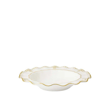 Royal Crown Derby Elizabeth Gold Rim Soup Bowl | 8.25in